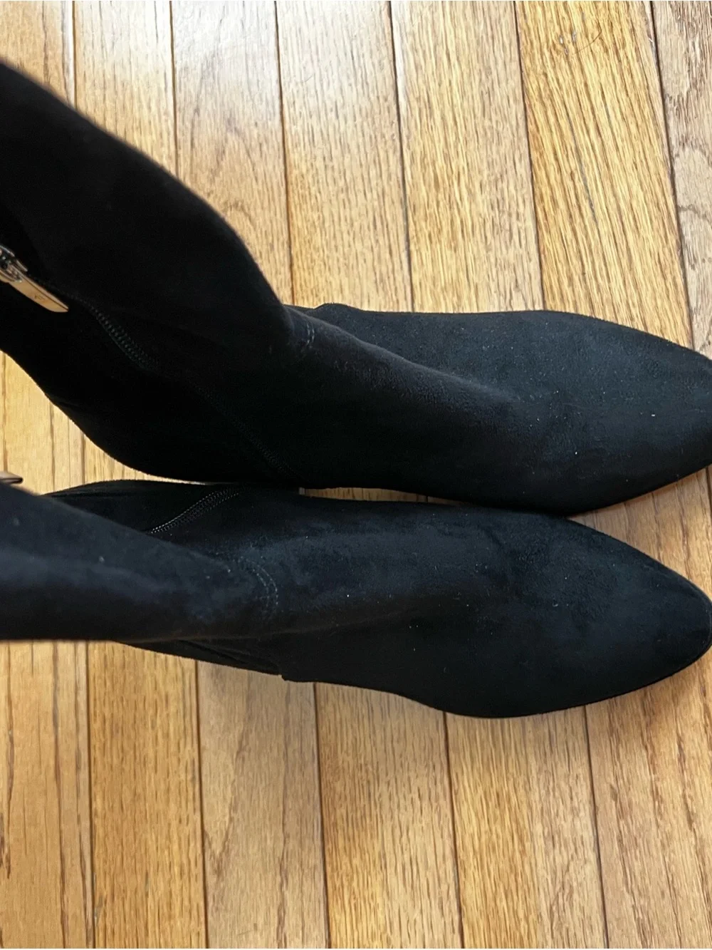 Marc Fisher Darton Over The Knee Black Suede Block Heel Boots Size 6.5M OTK